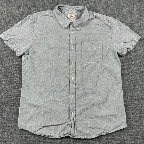 flint and tinder Other - Flint and Tinder Shirt Mens XL Blue White Stripe Short Sleeve Classic Fit Pocket